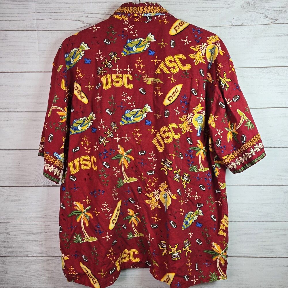 Beach Dude Inc USC Trojans Hawaiian Shirt Mens XL All Over Print Red/Cardinal - Picture 6 of 8